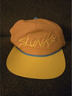 Slunks Must Hang Snapback Hat Yellow/Orange Blue Rope Cap Swimwear Volleyball